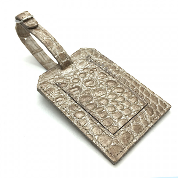 Trixi Gronau, Carry, luggage tag, leather metal gold