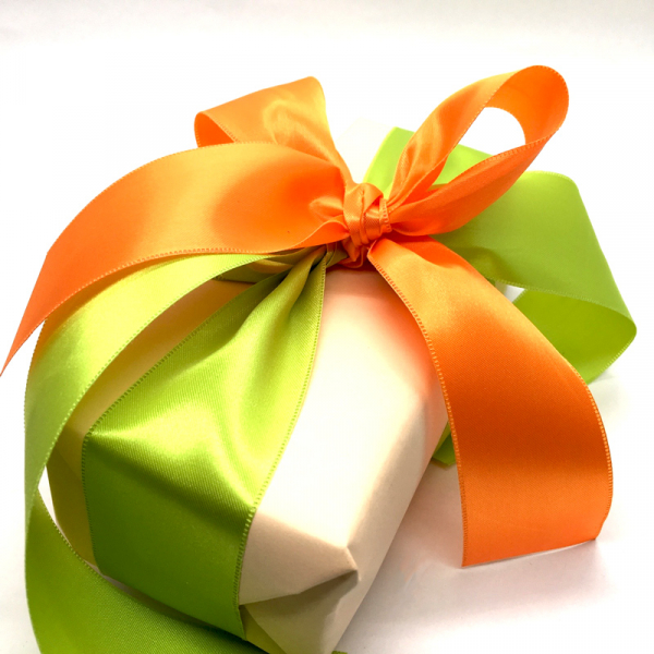 FINE SATIN Ribbon, Material Satin Color spring green Width 40 mm Equipment without wire, style