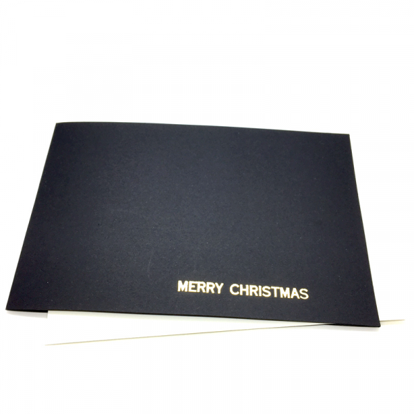 Trixi Gronau Christmas Card, Merry Christmas, Hot Foil Printing gold, landscape A5