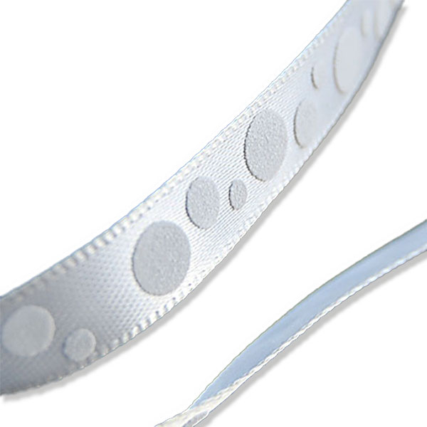 ribbon, grey, 10mm, dotted