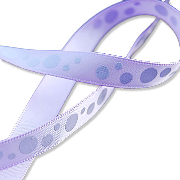 ribbon, lilac, 10mm, dotted