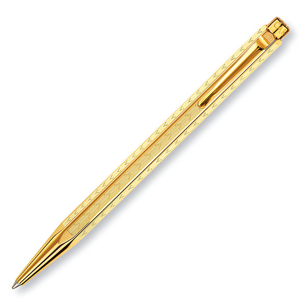 Caran d'Ache ballpoint, Ecridor Chevron Decor, gold