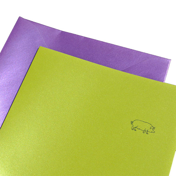 Trixi Gronau • LUCKY PIG  Greeting Card,Color Offset Printing multicolored,