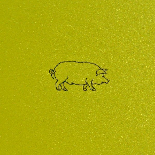 Trixi Gronau • LUCKY PIG  Greeting Card,Color Offset Printing multicolored,detail