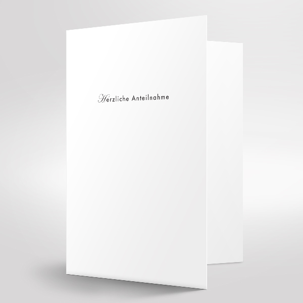 Trixi Gronau Condolence card Color Offset Printing black B6, Herzliche Anteilnahme