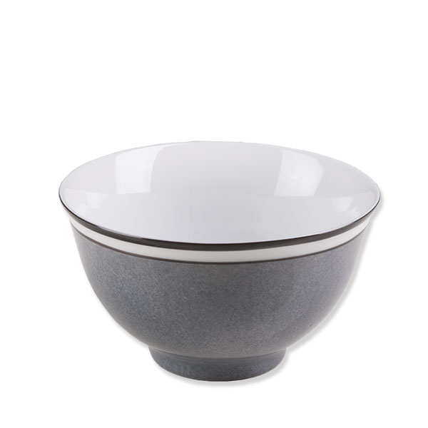 Bowl grau , Porzellan, zweifarbig