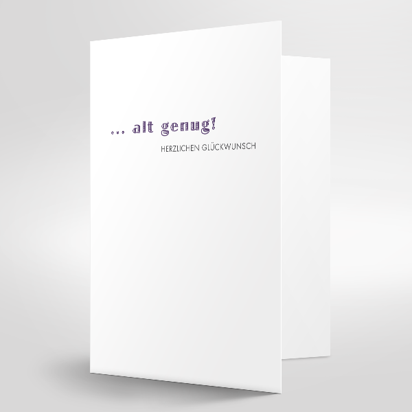 Trixi Gronau • Old Enough Greeting Card,Offset Printing green