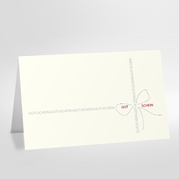 Vocher Loop card, print bordeaux, grey, Detail