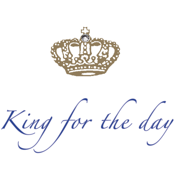 Trixi Gronau • KING FOR THE DAY Greeting Card,Color Offset Printing multicolored, with Swarovski elements, detail