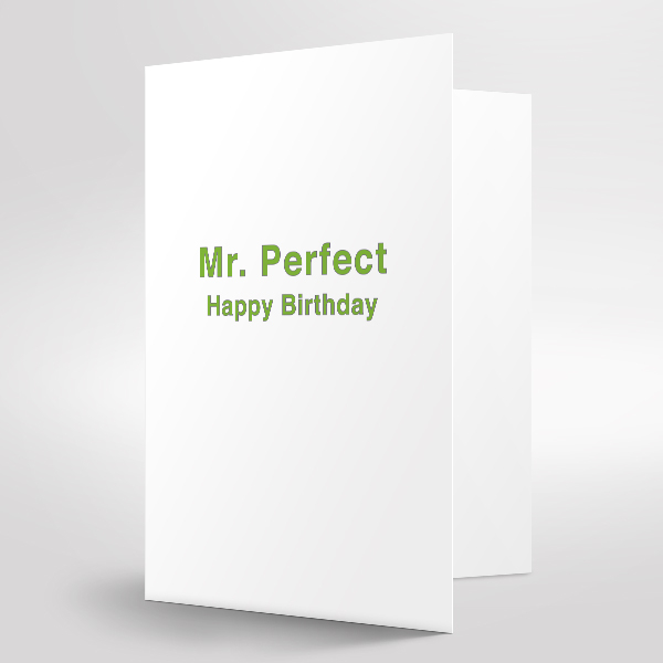 Mr. Perfect Happy Birthday green