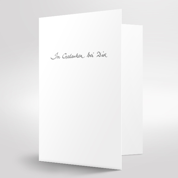 Trixi Gronau Condolence card Color Offset Printing black B6, in thoughts with you