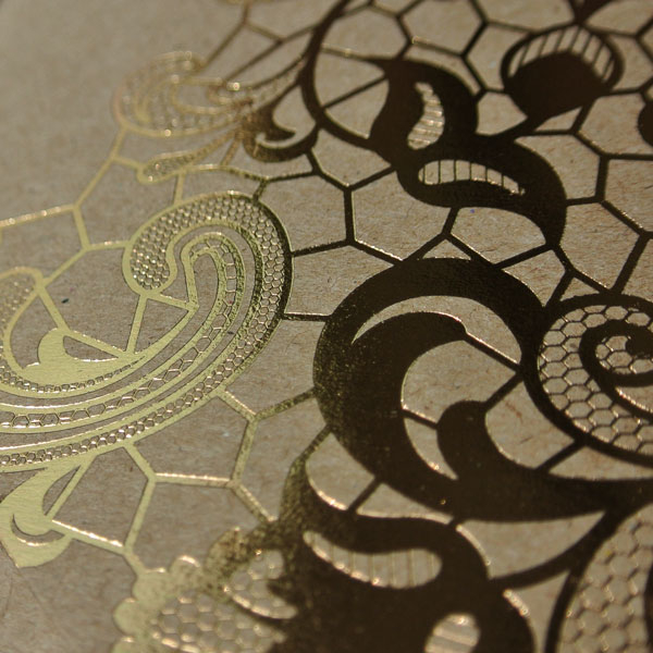 Material with hot foil stamping