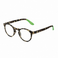 Doubleice reading glasses ROUND DEMI FLUO turtle green