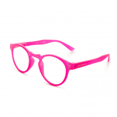 Doubleice reading glasses ROUND FLUO pink