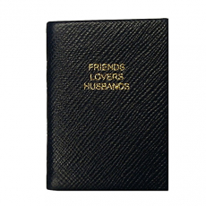 Leathersmith FRIENDS LOVERS HUSBANDS Adressbuch blau